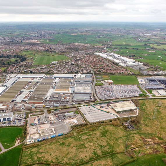 birds eye view of business parks