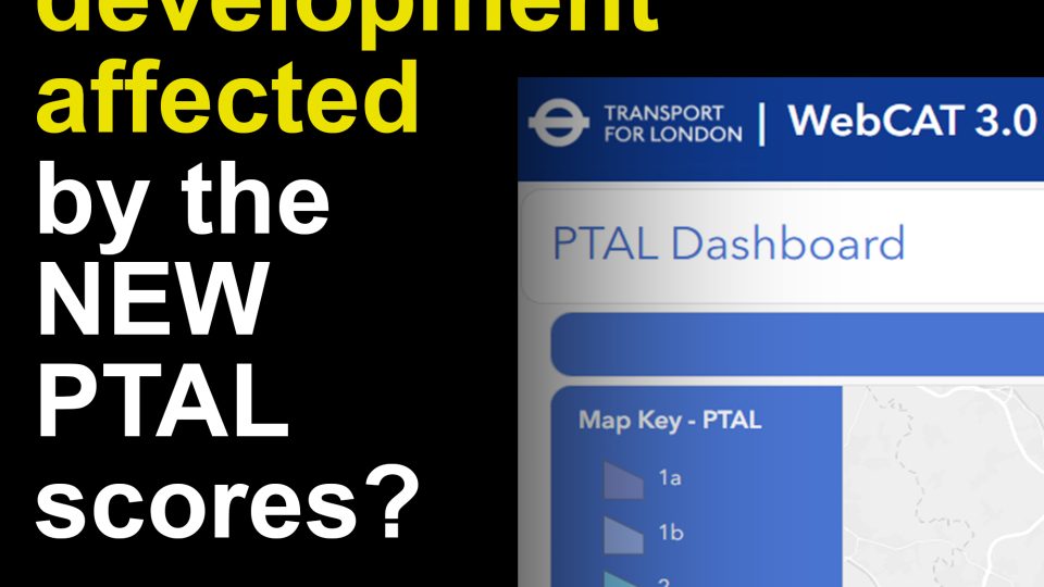 Banner showing webcat 3.0 screenshot and the text saying 'Is your development affected by the new PTAL scores?'